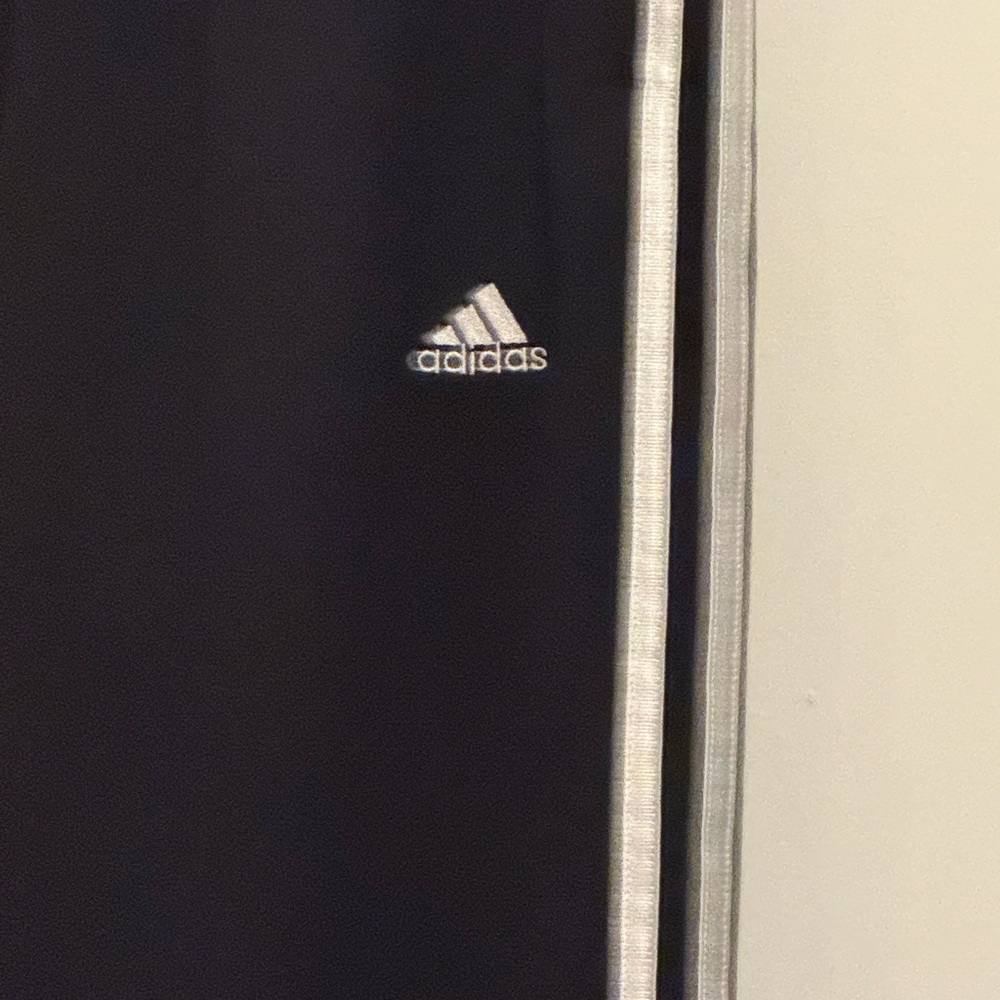 Adidas Black Track Pants with White Stripes - Picture 4 of 5